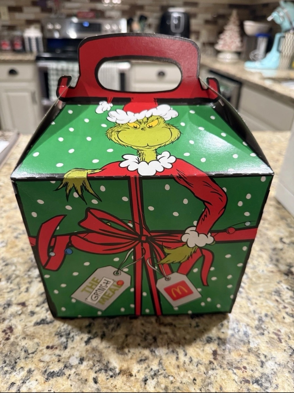 McDonald's Green & Red Grinch Holiday Happy Meal Box